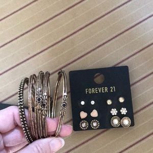 Earrings and bracelets